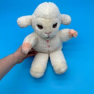 Vintage 1993 Shari Lewis Lamb Chop Hand Puppet Plush Toy White Pink 9236